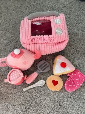 MudPie Pink Plush Kids Baking Set - My Baking Set